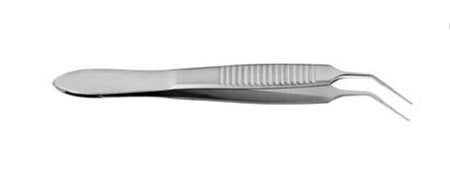 V. Mueller Capsulorhexis Forceps V. Mueller® Utrata 3-1/8 Inch Length Surgical Grade Stainless Steel NonSterile NonLocking Thumb Handle Angled Fine Tips - M-803642-4552 - Each