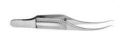 V. Mueller Suture Forceps V. Mueller® Colibri 3 Inch Length Angled 45° 0.12 mm Tips with 1 X 2 Teeth and Tying Platform - M-803644-1385 - Each