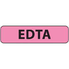 Precision Dynamics Pre-Printed Label MedVision® Advisory Label Pink Paper EDTA Black Alert Label 5/16 X 1-1/4 Inch - M-803915-3828 - Roll of 1