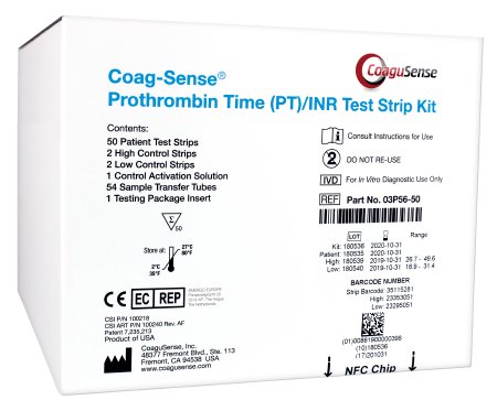 Coagusense Rapid Test Kit Coag-Sense® Professional Blood Coagulation Test Prothrombin Time Test (PT/INR) Whole Blood Sample 50 Tests