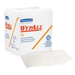 Kimberly Clark Task Wipe WypAll® L40 Light Duty White NonSterile Double Re-Creped 12-1/2 X 13-2/5 Inch Disposable - M-804036-3808 - Case of 1