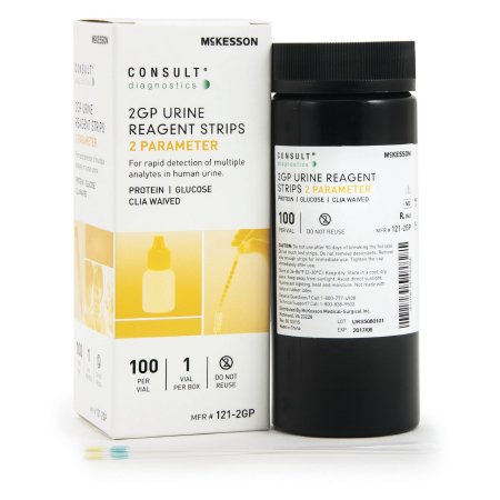 Urinalysis Test McKesson Consult™ Glucose, Protein 100 per Bottle