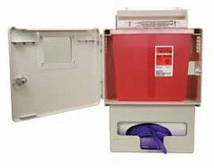 Unimed - Midwest Complete Locking In-Room System Sharps Wall Cabinet with Glove Box