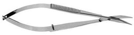 V. Mueller Tenotomy Scissors V. Mueller® Westcott 4-1/8 Inch Length Surgical Grade Stainless Steel NonSterile Wide Thumb Handle with Spring Slightly Curved Right Blunt Tip / Blunt Tip - M-804381-2908 - Each