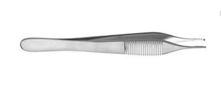 V. Mueller Tissue Forceps Adson-Callison 5 Inch Length 1 X 2 Teeth with Tying Platform - M-804408-3567 - Each