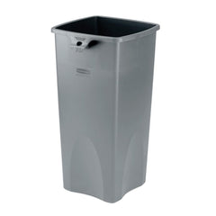 RJ Schinner Co Trash Can Rubbermaid® Untouchable® 23 gal. Square Gray LLDPE Open Top - M-804736-3201 - Each