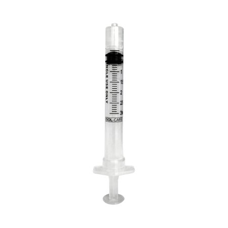 Sol-Millennium Medical General Purpose Syringe Sol-Care™ 3 mL Individual Pack Luer Lock Tip Retractable Safety - M-804761-4034 - Case of 800