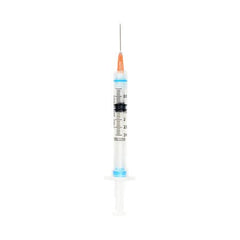 Sol-Millennium Medical Syringe with Hypodermic Needle Sol-Care™ 3 mL 25 Gauge 1 Inch Detachable Needle Retractable Needle