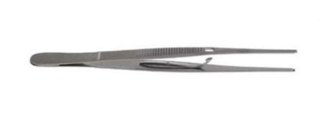 V. Mueller Clamp Applying Forceps V. Mueller® 5-1/2 Inch Length Surgical Grade Stainless Steel NonSterile NonLocking Thumb Handle with Catch Straight Straight, Without Lock - M-805198-3139 - Each