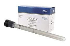 Fisher Scientific Excyte® Vacuum Tube Venous Blood Collection Tube Erythrocyte Sedimentation Rate (ESR) Sodium Citrate Additive 120 mm Length 1.36 mL Black Conventional Closure Plastic Tube