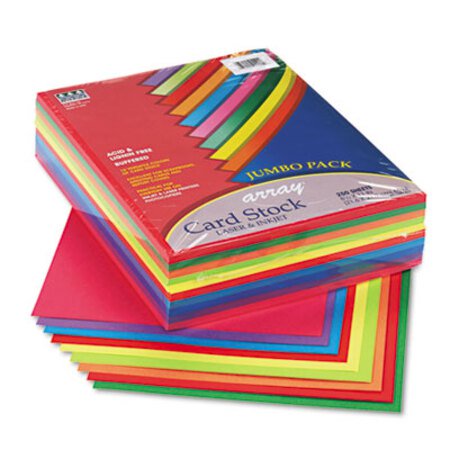 Pacon® Array Card Stock, 65lb, 8.5 x 11, Assorted Lively Colors, 250/Pack