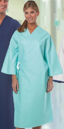 Fashion Seal Uniforms Patient Exam Gown One Size Fits Most Aqua Reusable - M-1051093-567 - Each