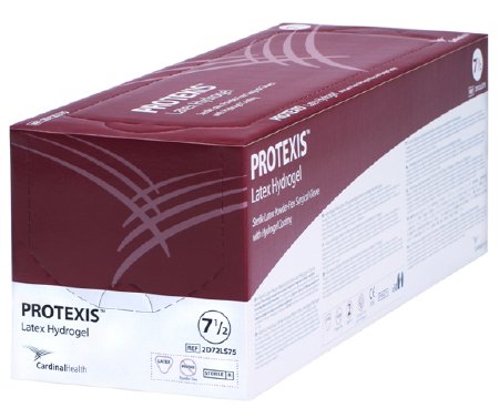 Cardinal Surgical Glove Protexis™ Latex Hydrogel Size 6.5 Sterile Pair Latex Extended Cuff Length Smooth Translucent Yellow Not Chemo Approved - M-806532-1109 - Case of 200