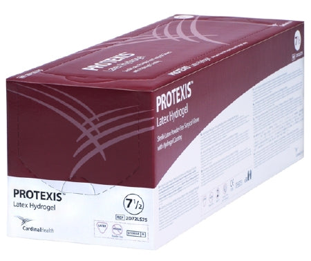 Cardinal Surgical Glove Protexis™ Latex Hydrogel Size 6.5 Sterile Pair Latex Extended Cuff Length Smooth Translucent Yellow Not Chemo Approved - M-806532-4460 - Box of 50