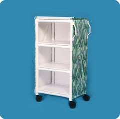 IPU Linen Cart with Cover 3 Shelves PVC 4 Inch Casters, 2 Locking - M-806556-3066 - Each