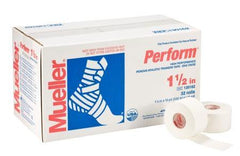 Mueller Sports Medicine Athletic Tape Perform™ Porous Cotton / Zinc Oxide 1-1/2 Inch X 15 Yard White NonSterile