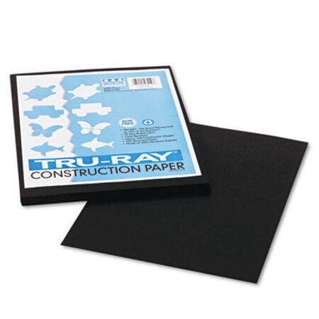Pacon® Tru-Ray Construction Paper, 76lb, 9 x 12, Black, 50/Pack