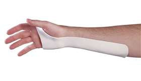 Alimed Wrist Splint Ulnar Gutter Multi-Form Plastic Left or Right Hand White Medium / Large