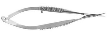 V. Mueller Capsulotomy Scissors V. Mueller® Gills-Vannas 3-3/8 Inch Length Surgical Grade Stainless Steel NonSterile Thumb Handle with Spring Straight Sharp Tip / Sharp Tip - M-807386-4820 - Each