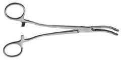 V. Mueller Uterine Forceps V. Mueller® Heaney-Ballentine 8-1/4 Inch Length Ratchet Lock Ring Handle Curved - M-807713-3017 - Each