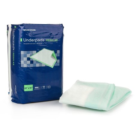 Underpad McKesson 23 X 36 Inch Disposable Fluff / Polymer Moderate Absorbency - M-807974-1732 - Case of 120