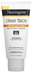 J & J Sales Sunscreen Neutrogena® Clear Face SPF 55 Tube Lotion 3 oz.