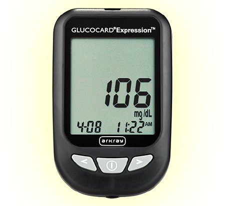 Arkray USA Blood Glucose Meter Glucocard® Expresson™ 6 Second Results Stores Results 7 , 14 and 30 Day Averaging Auto Coding