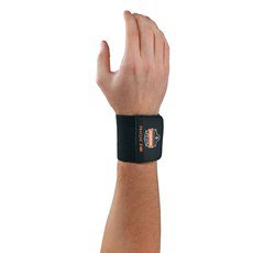 Ergodyne Wrist Support ProFlex® 400 Universal Wraparound / Wristlet Elastic Left or Right Wrist Black One Size Fits Most