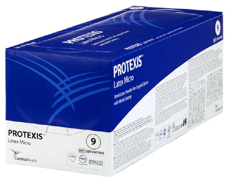 Cardinal Surgical Glove Protexis™ Latex Micro Size 5.5 Sterile Pair Latex Extended Cuff Length Smooth Light Brown Not Chemo Approved - M-809895-3456 - Case of 200