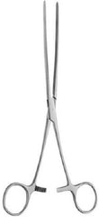 V. Mueller Hemostatic Forceps V. Mueller® Doyen 8-3/4 Inch Length Surgical Grade Stainless Steel NonSterile Ratchet Lock Finger Ring Handle Straight Diagonally Serrated Tips - M-809911-2003 - Each