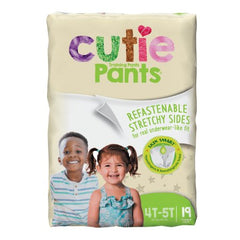 First Quality Unisex Toddler Training Pants Cutie Pants® Pull On with Tear Away Seams Size 4T to 5T Disposable Heavy Absorbency - M-810360-4640 - Case of 76