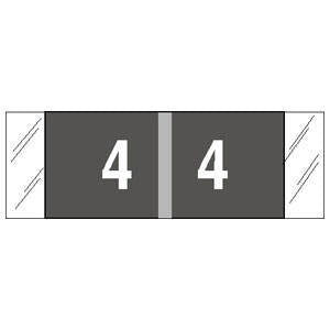 Tabbies Pre-Printed Label COL'R'TAB® Chart Tab Gray 4|4 White Numeric 1/2 X 1-1/2 Inch - M-810378-4790 - Roll of 1