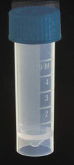 Fisher Scientific Axygen™ Transport Tube Conical Bottom, Skirted Plain 5 mL Blue Screw Cap Polypropylene Tube