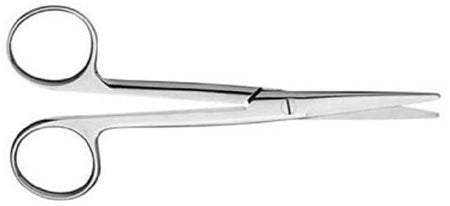 V. Mueller Dissecting Scissors V. Mueller® Mayo 5-3/4 Inch Length Surgical Grade Stainless Steel NonSterile Finger Ring Handle Curved Blunt Tip / Blunt Tip - M-810638-4994 - Each