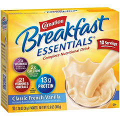 Nestle Healthcare Nutrition Oral Supplement Carnation® Breakfast Essentials® French Vanilla Flavor Powder 36 Gram Individual Packet