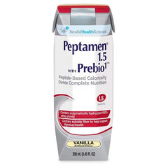Nestle Healthcare Nutrition Oral Supplement / Tube Feeding Formula Peptamen® 1.5 with Prebio 1™ Vanilla Flavor Ready to Use 250 mL Carton