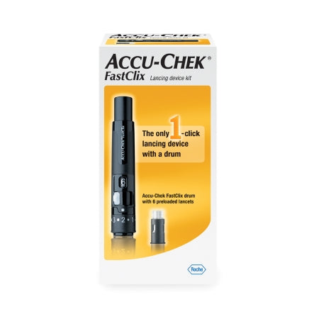 Roche Diabetes Care Lancet Accu-Chek® FastClix Lancet Needle Multiple Depth Settings Track System