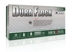 Microflex Medical Utility Glove Dura Flock™ Large Flock Lined Green 10.6 Inch Beaded Cuff NonSterile - M-811311-1819 - Case of 500