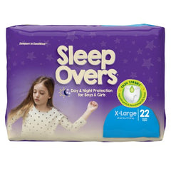 First Quality Unisex Youth Absorbent Underwear Cuties® Sleep Overs® Pull On with Tear Away Seams X-Large Disposable Heavy Absorbency - M-811511-1521 - Case of 88