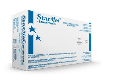 Sempermed USA Exam Glove StarMed® X-Large NonSterile Latex Standard Cuff Length Fully Textured White Not Chemo Approved - M-811633-2533 - Case of 900