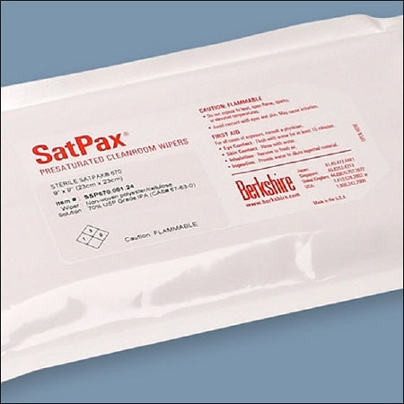 Fisher Scientific Sterile SatPax® 670 Surface Disinfectant Cleaner Premoistened Cleanroom Wipe 30 Count Soft Pack Disposable Alcohol Scent Sterile - M-812132-3294 - Case of 24