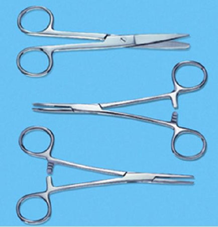 Busse Hospital Disposables Hemostatic Forceps busse Kelly 5-1/2 Inch Length Floor Grade Stainless Steel Sterile Ratchet Lock Finger Ring Handle Curved - M-812305-3221 - Case of 50