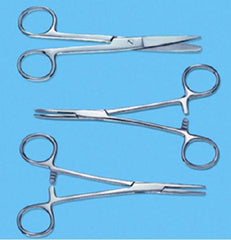 Busse Hospital Disposables Hemostatic Forceps busse Kelly 5-1/2 Inch Length Floor Grade Stainless Steel Sterile Ratchet Lock Finger Ring Handle Curved - M-812305-3221 - Case of 50