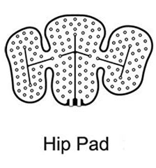 Ossur Cold Therapy Pad Ossur® Cold Rush® Left Hip One Size Fits Most Fabric / Vinyl Reusable