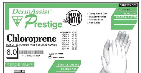 Innovative Healthcare Corporation Surgical Glove DermAssist® Prestige® Size 6 Sterile Pair Polyisoprene Extended Cuff Length Fully Textured Ivory Not Chemo Approved - M-812508-2703 - Case of 100