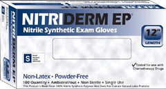 Innovative Healthcare Corporation Exam Glove NitriDerm® EP Small NonSterile Nitrile Extended Cuff Length Fully Textured Blue Chemo Tested - M-812545-3707 - Case of 1000