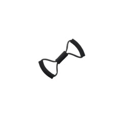 Fabrication Enterprises Exercise Resistance Tubing with Handles CanDo® BowTie™ Black 14 Inch Length X-Heavy Resistance