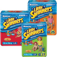 Kimberly Clark Unisex Baby Swim Diaper Huggies® Little Swimmers® Large Disposable Heavy Absorbency - M-812722-2266 - Case of 80