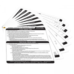 North American Rescue Combat Casualty Reference Card 0.5 X 5 X 6 Inch, With Grommet, 3 oz. Weight