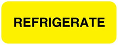 United Ad Label Pre-Printed Label UAL™ Instructional Label Yellow Paper REFRIGERATE Temperature Control 3/4 X 2 Inch - M-812979-1989 - Roll of 1